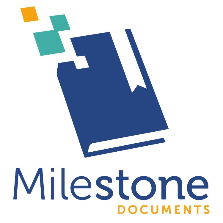 Milestone Documents logo, stacked