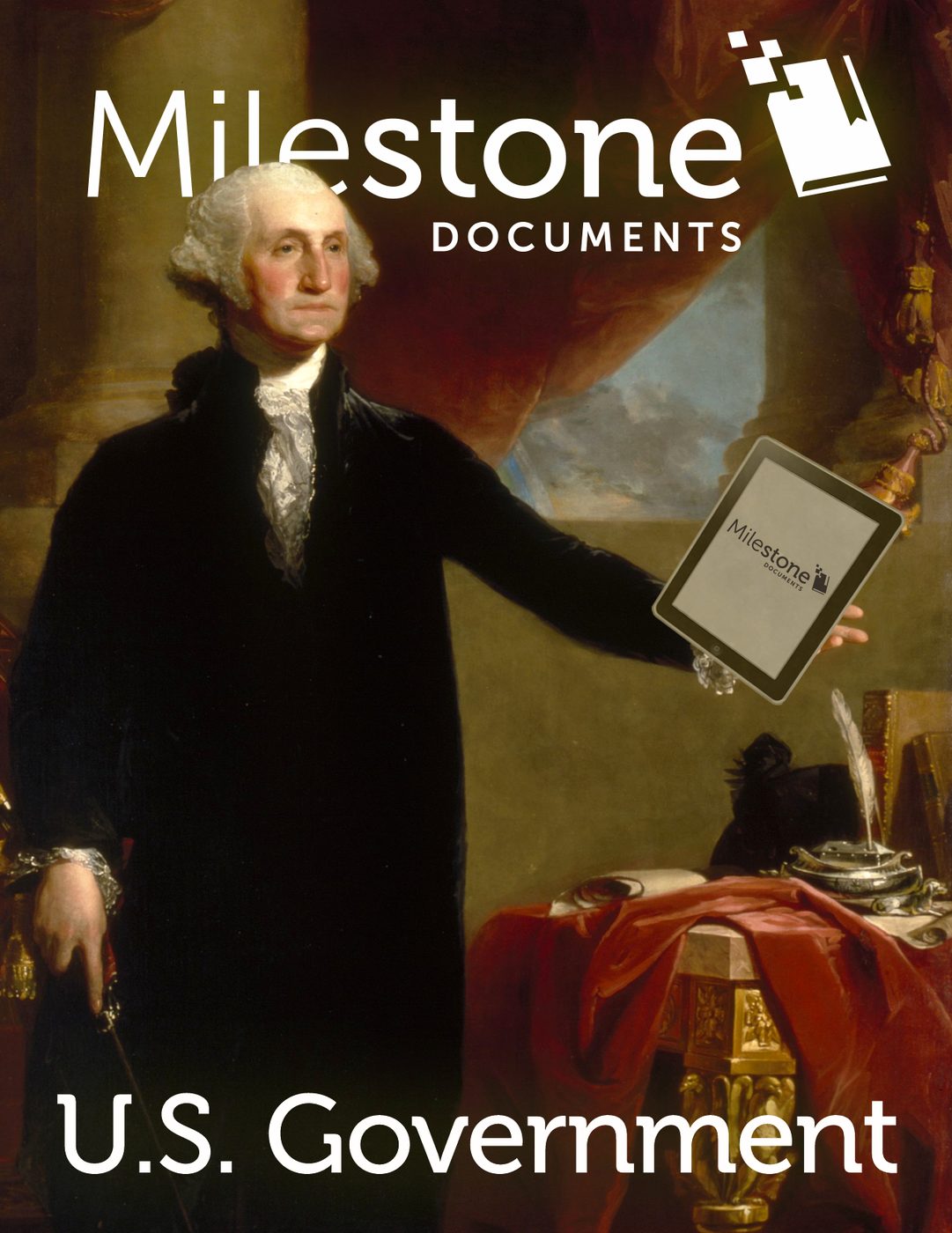 Handout: George Washington with an e-reader, U.S. Government